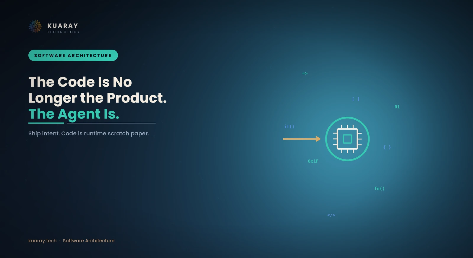 The Code Is No Longer the Product. The Agent Is.